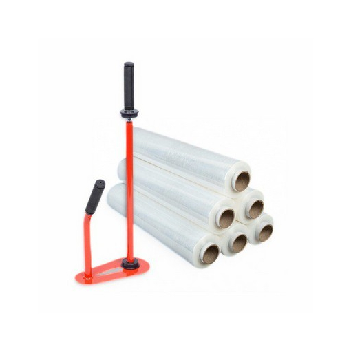 Zestaw: dyspenser + 6 folii stretch transparentnych 1.5 kg