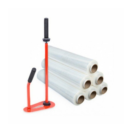 Zestaw: dyspenser + 6 folii stretch transparentnych 1.5 kg