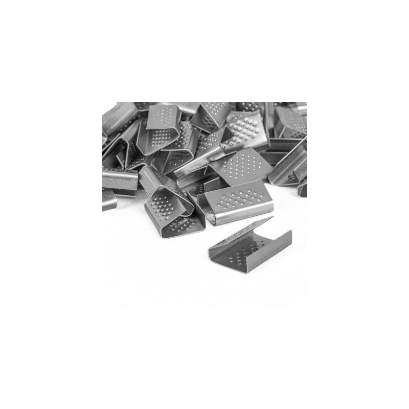 Zapinki metalowe do taśmy spinającej 19mm - 2000 sztuk