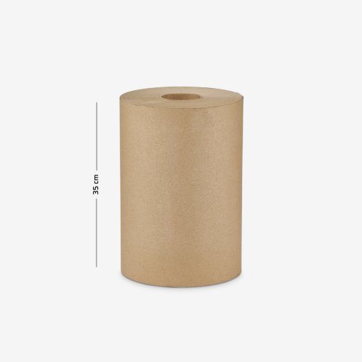 Rolle Verpackungspapier mit aufgedrucktem Maß – Breite 35 cm.