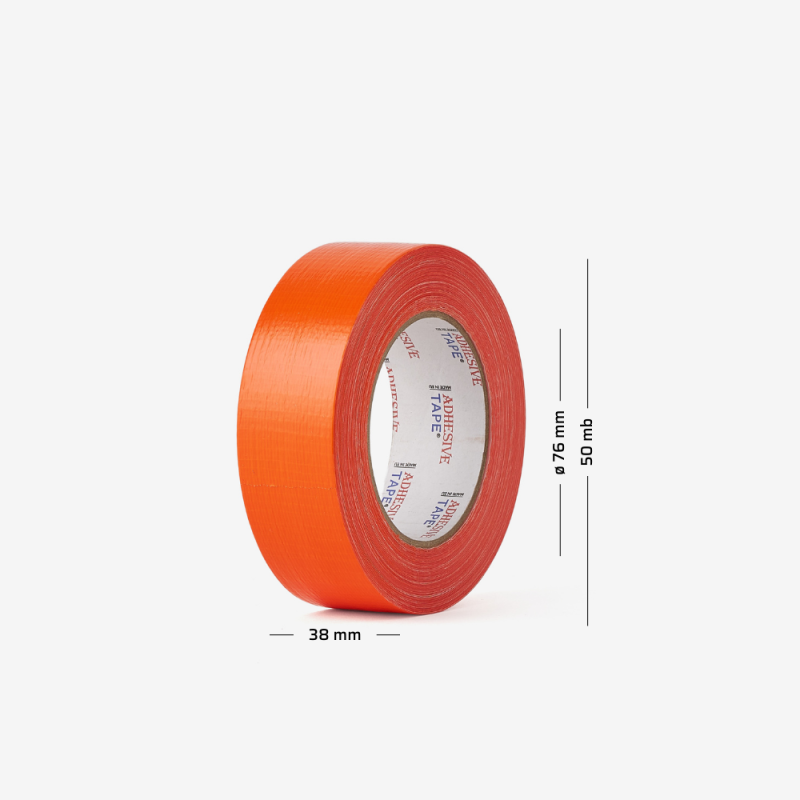 Rolle mit orangefarbenem Putzband, 38 mm Breite - praktische Lösung für präzise Ausbauarbeiten.