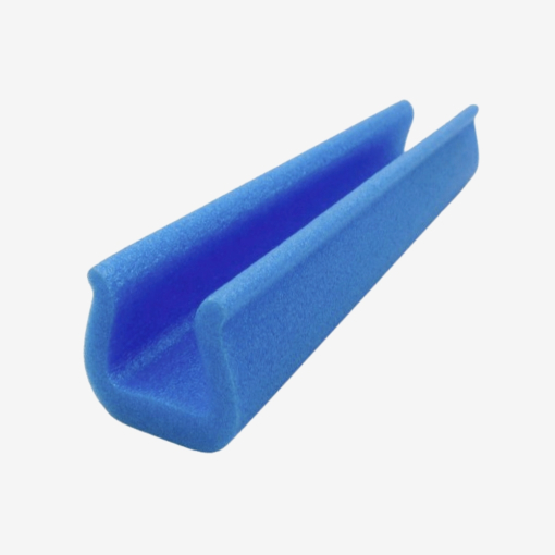 Blaues Schutzprofil aus Polyethylenschaum vom Typ U TULIP