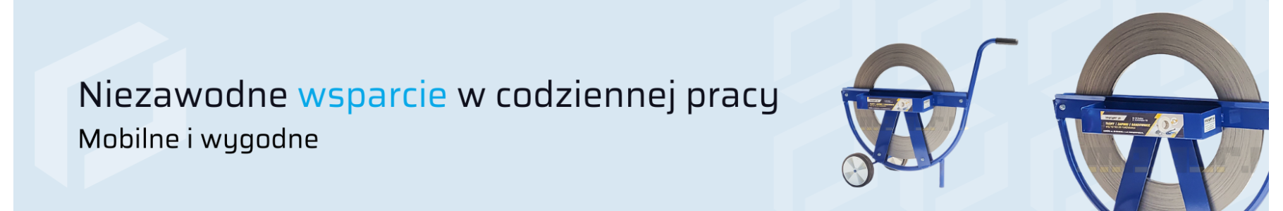 Ręczny wózek transportowy do prac magazynowych.